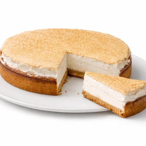 Käsekuchen Baiser, klassisch veredelt